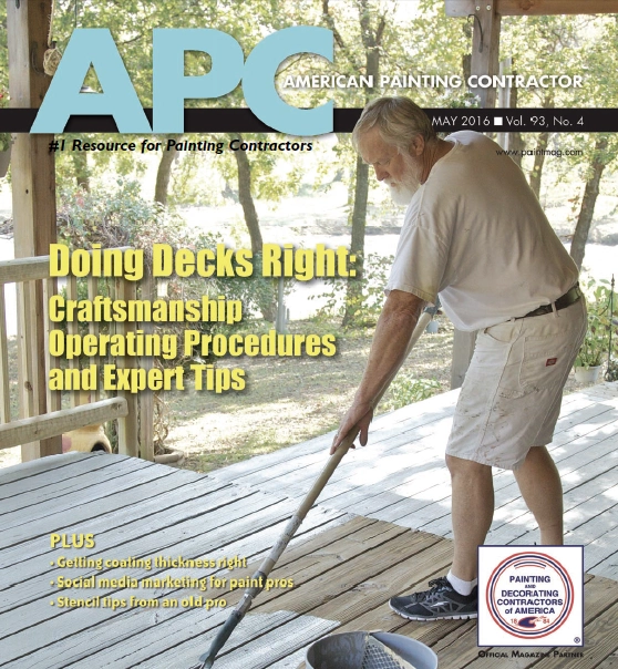 APC Magazine Cover of a Deck Being Painted