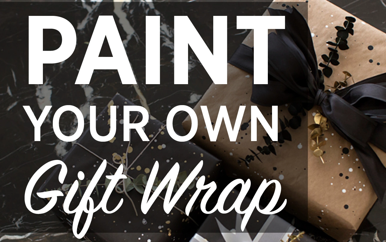 Blog title superimposed over a photo of beautifully wrapped gifts, Five Star Painting logo in the bottom left