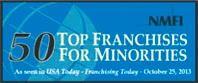 Top Franchises for Minorities badge.
