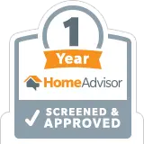home advisor one year screened and approved badge